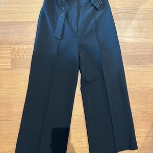 Veronica Beard Black Wide-Leg Pants High-Waisted